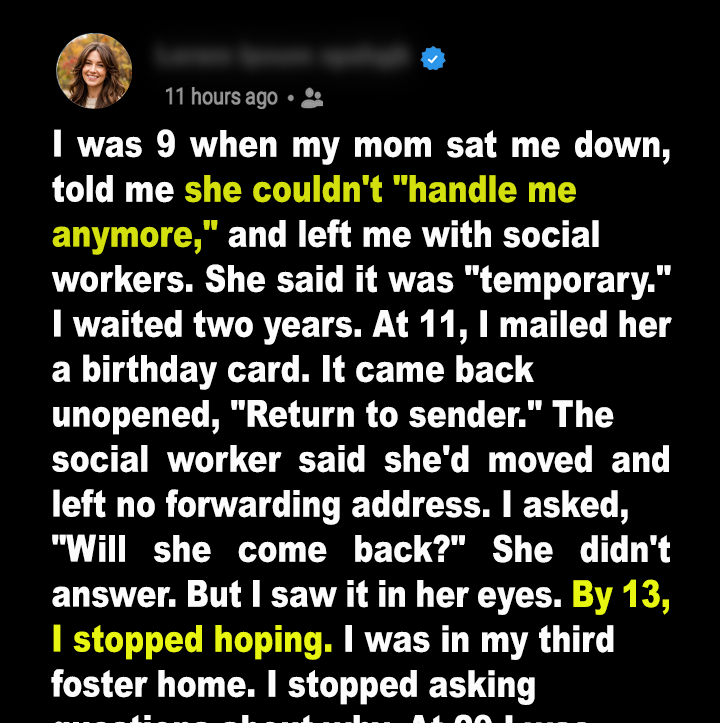 My Mother Walked Out When I Was Nine—Twenty Years Later, She Showed Up ...